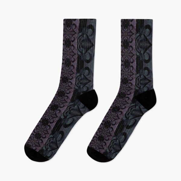 Item preview, [L] Purple Indigo Gothic Flora Damask designed and sold by SageFolio.