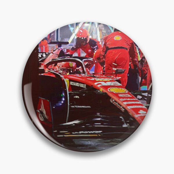 Item preview, Charles Leclerc making a pitstop at the 2023 Sakhir Grand Prix watercolor designed and sold by Rodissimus1984.