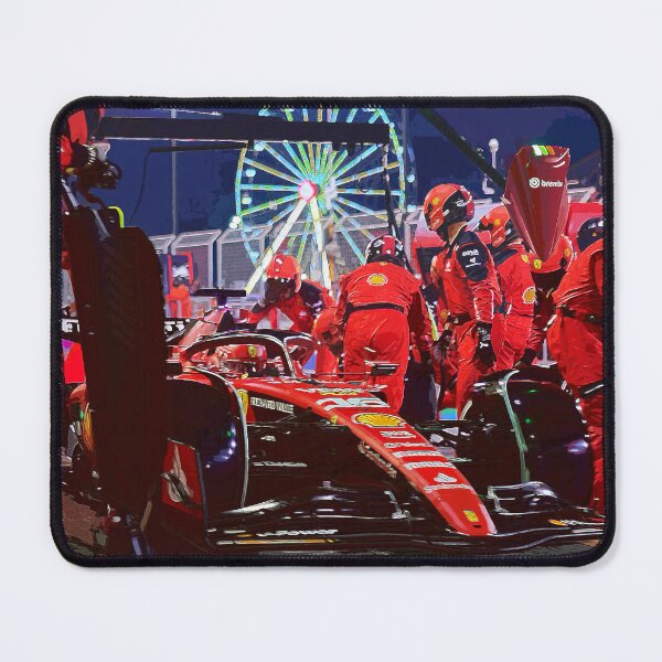 Item preview, Charles Leclerc making a pitstop at the 2023 Sakhir Grand Prix watercolor designed and sold by Rodissimus1984.