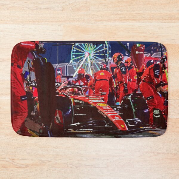 Item preview, Charles Leclerc making a pitstop at the 2023 Sakhir Grand Prix watercolor designed and sold by Rodissimus1984.