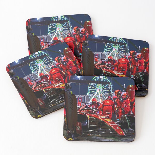 Item preview, Charles Leclerc making a pitstop at the 2023 Sakhir Grand Prix abstract designed and sold by Rodissimus1984.