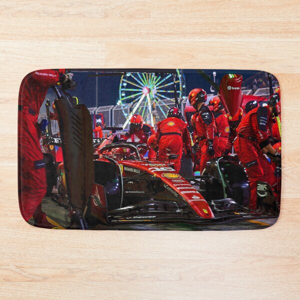 Item preview, Charles Leclerc making a pitstop at the 2023 Sakhir Grand Prix abstract designed and sold by Rodissimus1984.