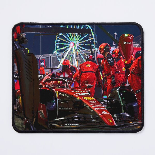 Item preview, Charles Leclerc making a pitstop at the 2023 Sakhir Grand Prix abstract designed and sold by Rodissimus1984.