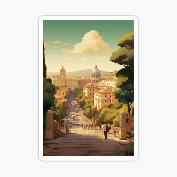 Item preview, Rome Italy Travel Poster designed and sold by peachypoppet.