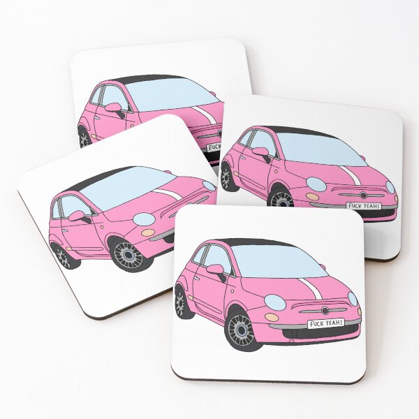 Artikelvorschau, Rosa Fiat 500 entworfen und verkauft von essiestickers.