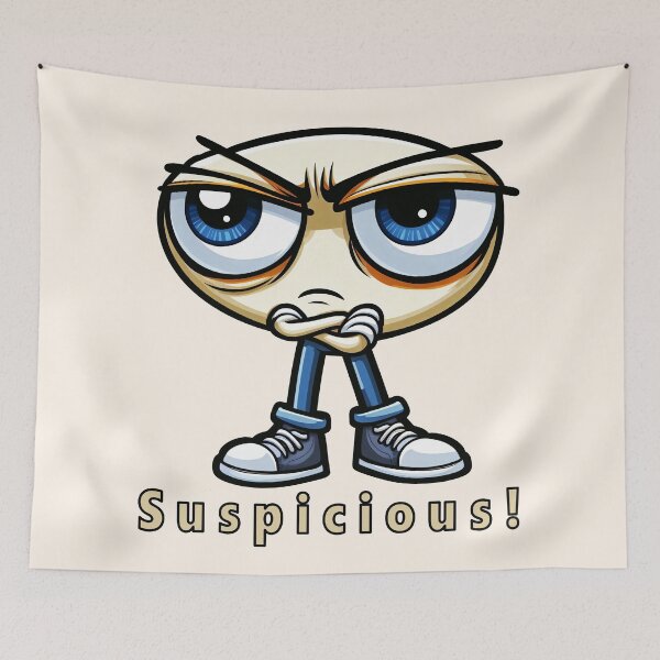Item preview, Suspicious! designed and sold by Delemore Art.