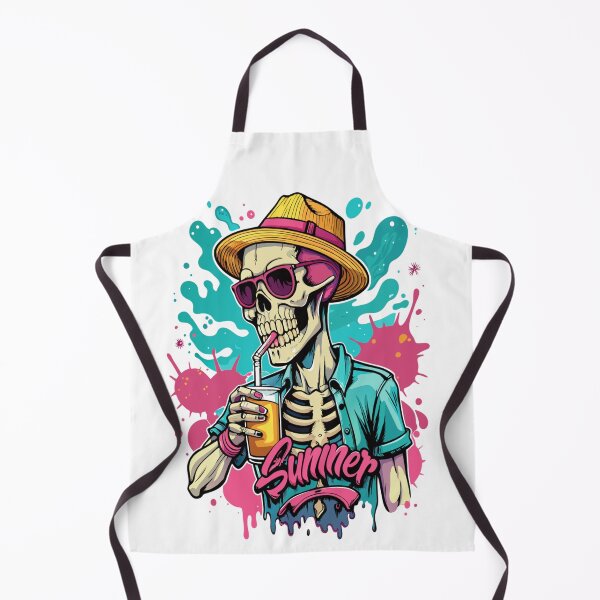 Item preview, Summer House Skeleton Drinking Fruit Juice, Vintage designed and sold by vuslatmedia.