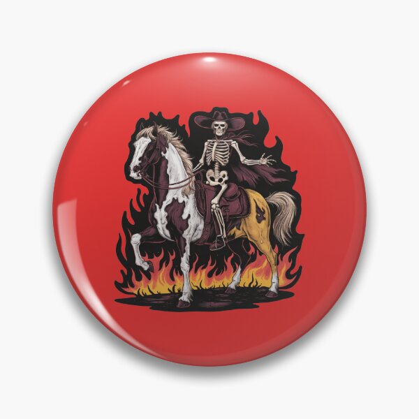 Item preview, Fiery Skeleton Cowboy Ride - Gothic Western designed and sold by Shtex.