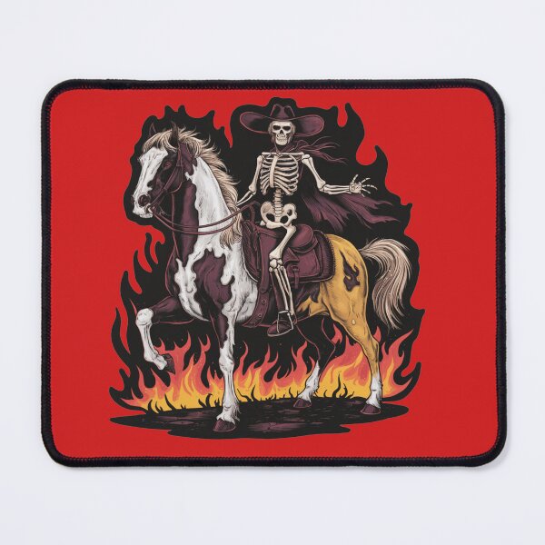 Item preview, Fiery Skeleton Cowboy Ride - Gothic Western designed and sold by Shtex.
