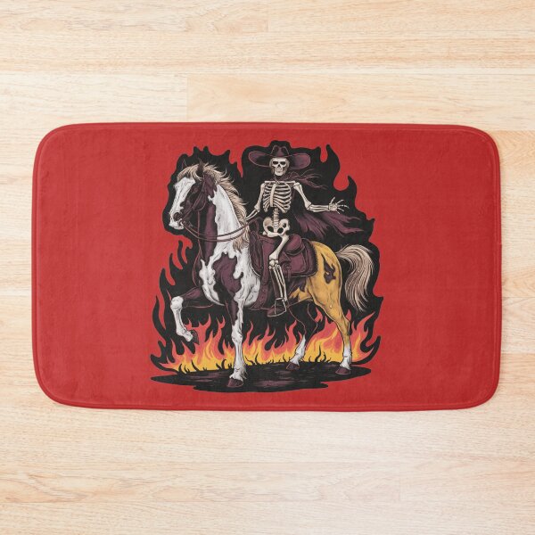 Item preview, Fiery Skeleton Cowboy Ride - Gothic Western designed and sold by Shtex.