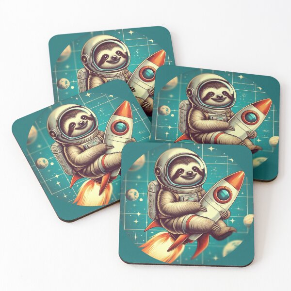 Item preview, Sloth in space on a rocket designed and sold by MiroArtAbstra.