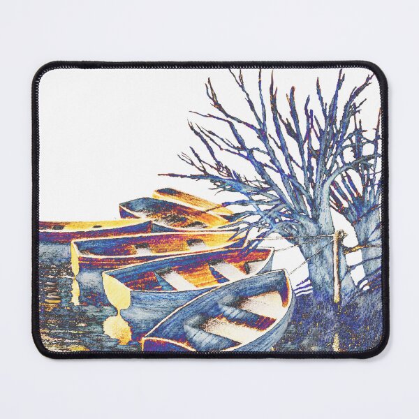 Item preview, rowing boats on  river stour mixed media for charity  designed and sold by JayTCee.