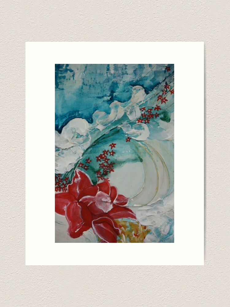 Thumbnail 2 of 3, Art Print, Red Torch Ginger designed and sold by ROADHOUSEarts.