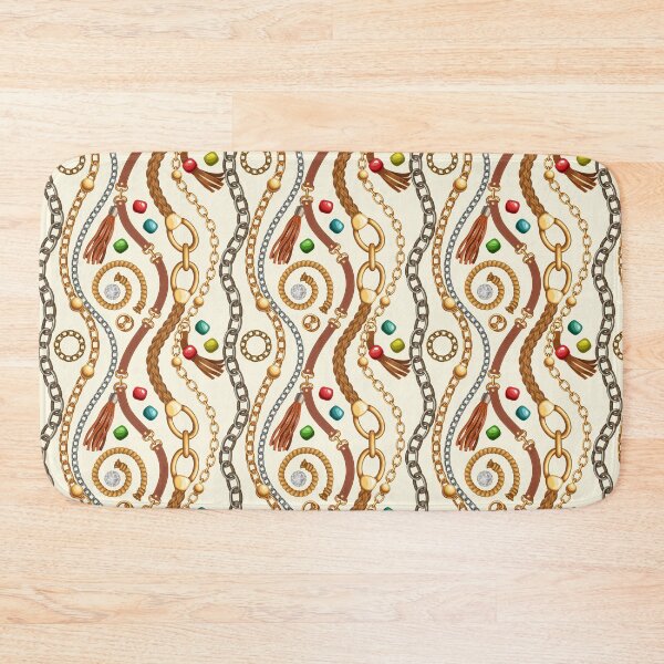 Item preview, Gold chain and leather belt pattern designed and sold by tqueen.