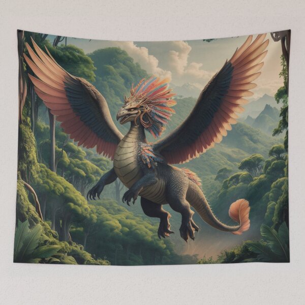 Item preview, A mythical Titan Bird flying through a dense forest. designed and sold by Titan33.