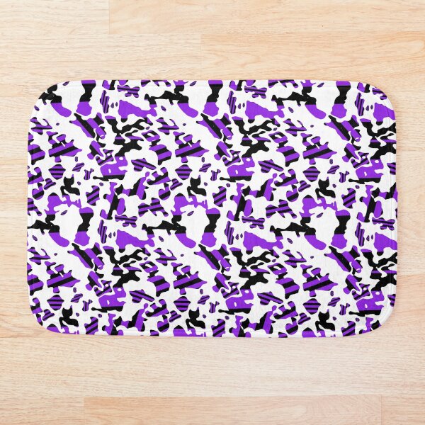 Item preview, Copia de rayas negras y moradas contenidas en un patrón de huella de vaca. designed and sold by TheRulerofEarth.