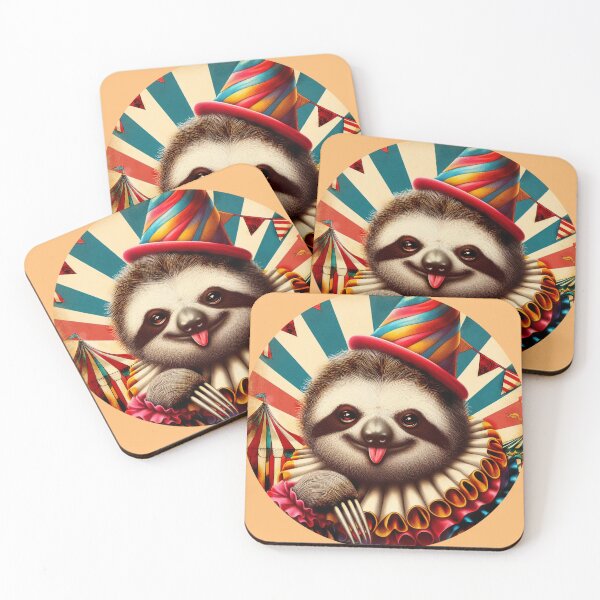 Item preview, clown sloth designed and sold by MiroArtAbstra.