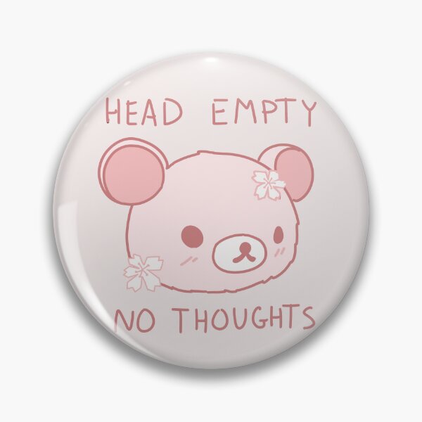 Item preview, head empty no thoughts pink kuma designed and sold by NauticalSorbet.