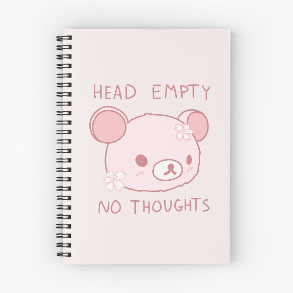 Item preview, head empty no thoughts pink kuma designed and sold by NauticalSorbet.
