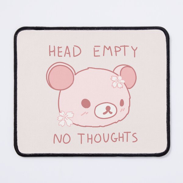 Item preview, head empty no thoughts pink kuma designed and sold by NauticalSorbet.