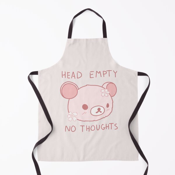 Item preview, head empty no thoughts pink kuma designed and sold by NauticalSorbet.