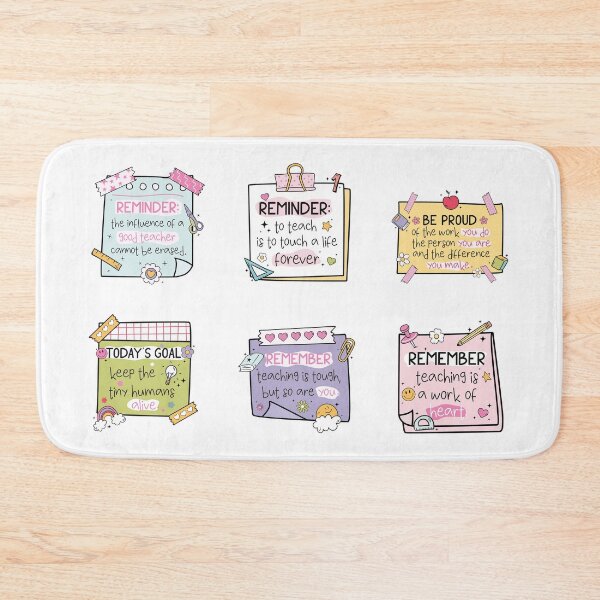 Item preview, Teacher reminders sticky notes groovy design 6 pieces pack designed and sold by EmeraldeaArt.