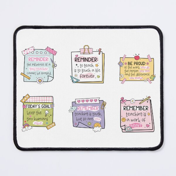 Item preview, Teacher reminders sticky notes groovy design 6 pieces pack designed and sold by EmeraldeaArt.