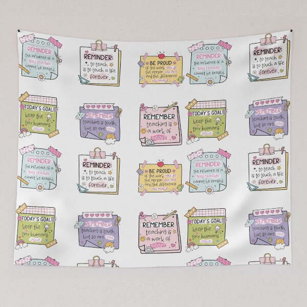 Item preview, Teacher reminders sticky notes groovy design 6 pieces pack designed and sold by EmeraldeaArt.