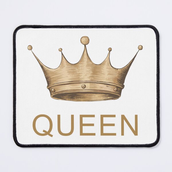 Item preview, Brushed Gold Crown with Queen Text designed and sold by aprilsims.