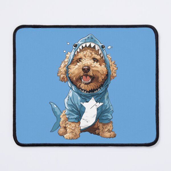 Item preview, Halloween Goldendoodle Shark designed and sold by RetroPrints.