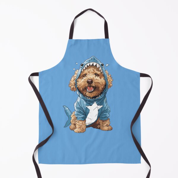 Item preview, Halloween Goldendoodle Shark designed and sold by RetroPrints.