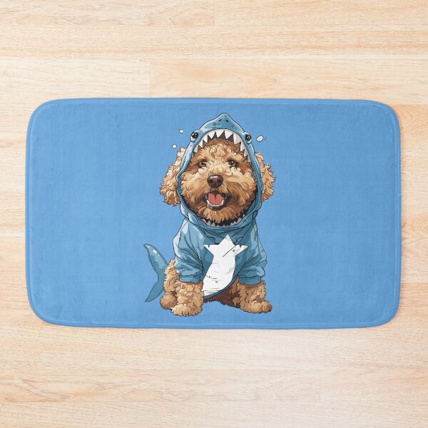 Item preview, Halloween Goldendoodle Shark designed and sold by RetroPrints.