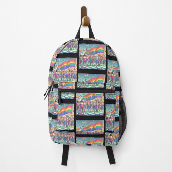 Item preview, People celebrating LGBTQ+ Pride month in a festive setting designed and sold by NeaftyFinds.
