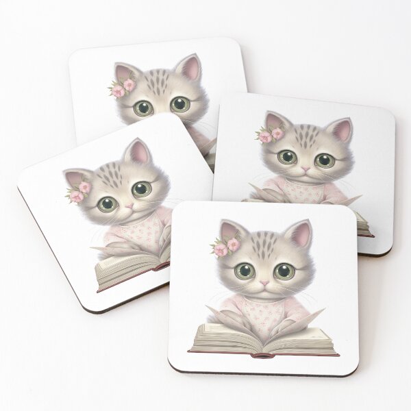 Item preview, Little Kitty Reading a Book designed and sold by Longitscares.