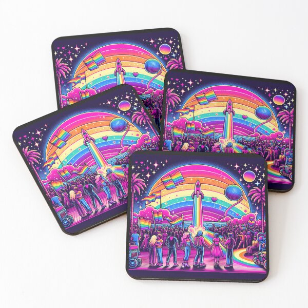 Item preview, Fun scene celebrating the LGBTQ+ community in Pride Colors designed and sold by NeaftyFinds.
