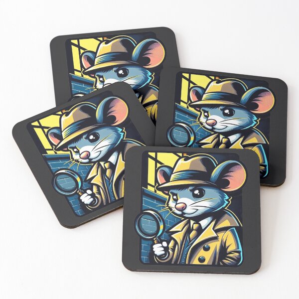 Item preview, A mouse detective with magnifying glass designed and sold by OtakuLand.
