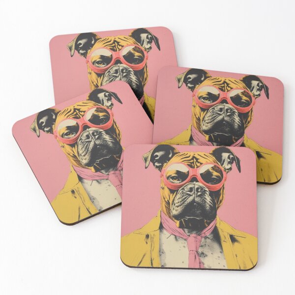 Item preview, Retro Boxer Dog in Goggles and Yellow Jacket designed and sold by luvandsocial.