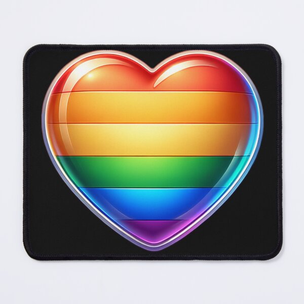 Item preview, Heart with the colors of the LGBTQ+ Pride flag designed and sold by NeaftyFinds.