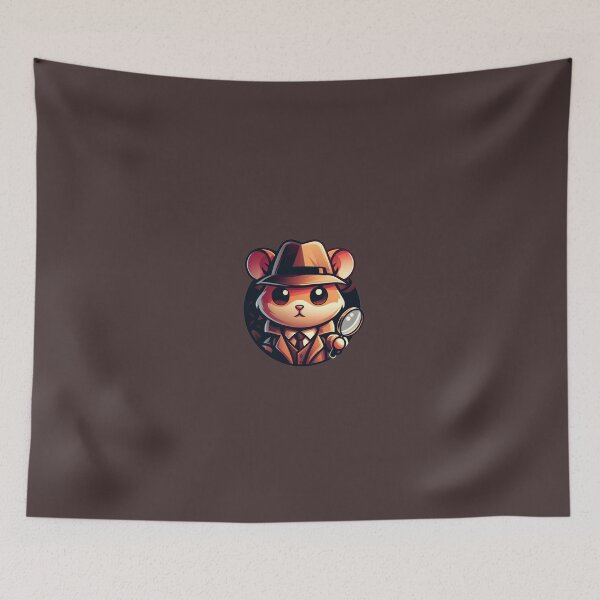 Item preview, A hamster detective with a magnifying glass designed and sold by OtakuLand.