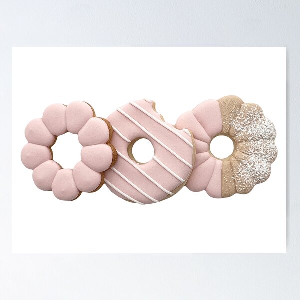Item preview, Pretty pink doughnuts Royal icing cookies designed and sold by aiko-p.