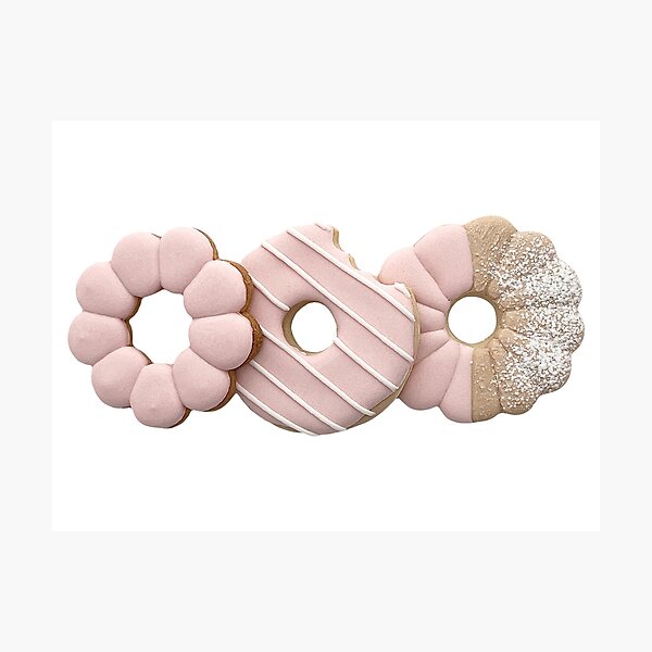 Item preview, Pretty pink doughnuts Royal icing cookies designed and sold by aiko-p.