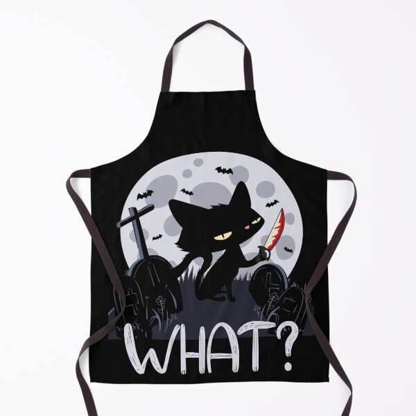 Item preview, cat with knife funny say what ? designed and sold by mando24895.