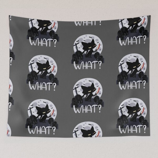 Item preview,  cat with knife funny say what ? designed and sold by mando24895.