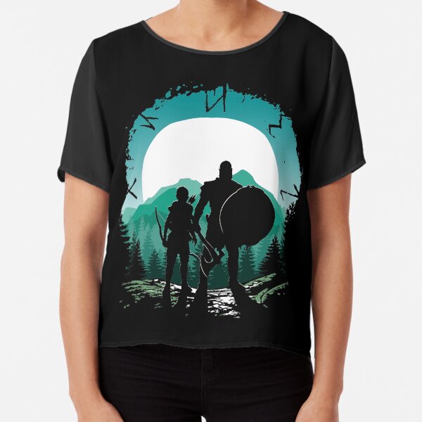 Kratos and son Chiffon Top