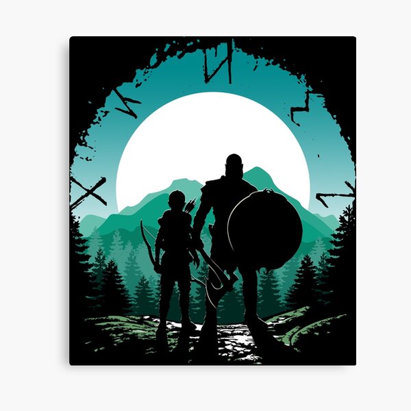 Vista previa del artículo con la obra «Kratos y su hijo», diseñado y vendido por HEARTBEATS.