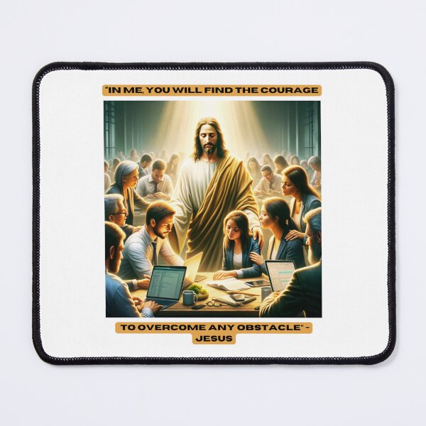 Item preview, "In me, you will find the courage to overcome any obstacle" - Jesus designed and sold by STO1KA.
