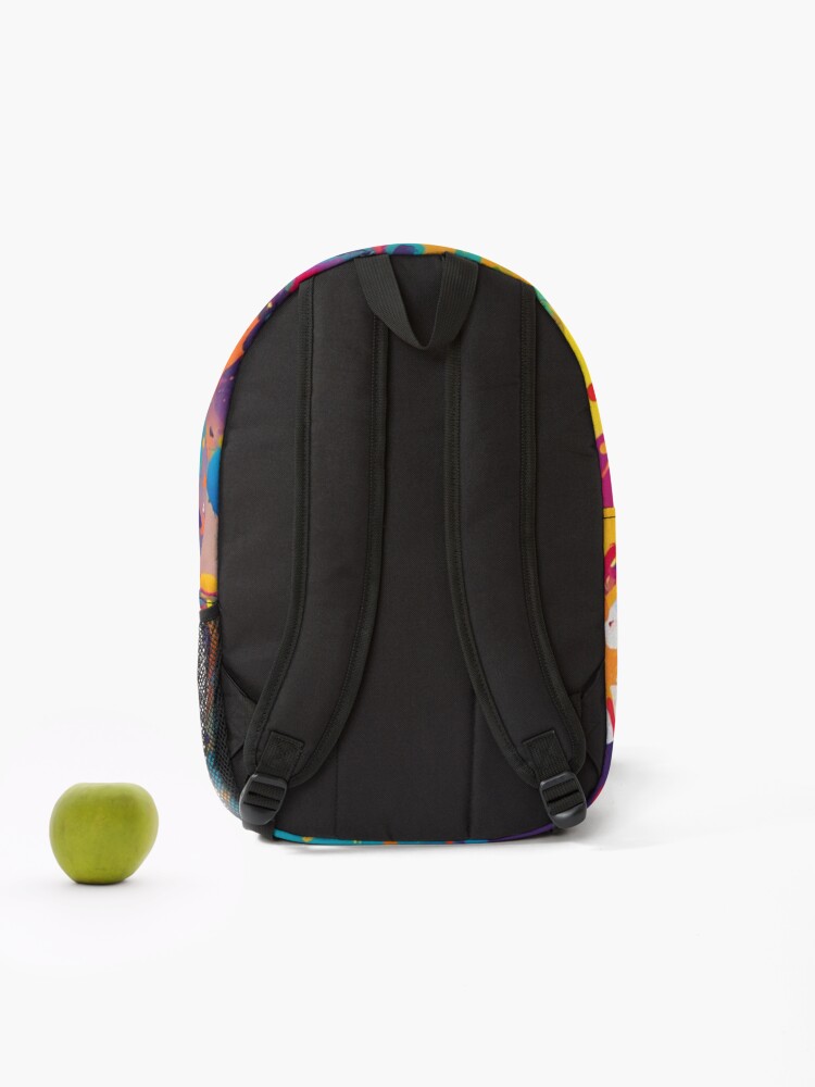 Thumbnail 2 of 3, Backpack, Abstract Colorful Paint Ball Splatter Pattern designed and sold by calibrit.