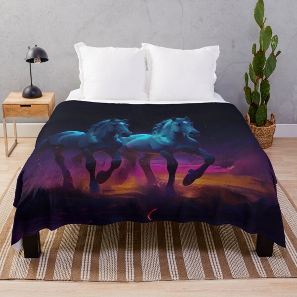 Item preview, Colourful Horses Art designed and sold by Obsidian Ink by Wilshire.