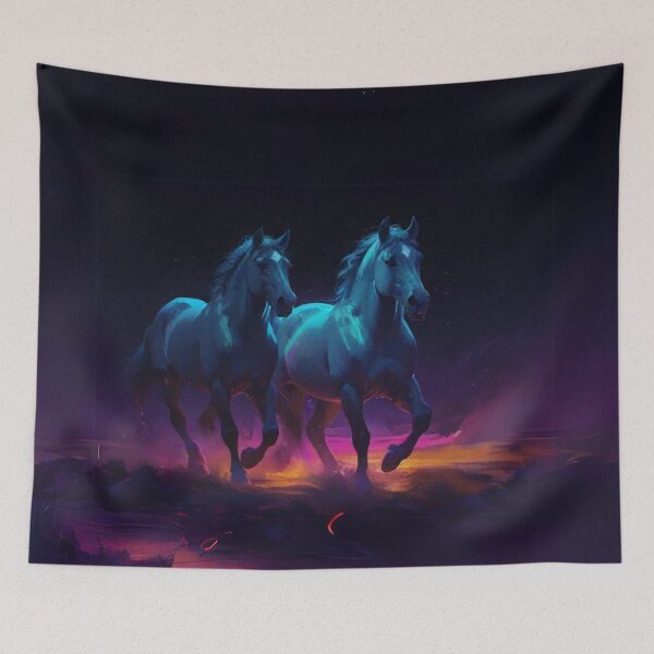 Item preview, Colourful Horses Art designed and sold by Obsidian Ink by Wilshire.