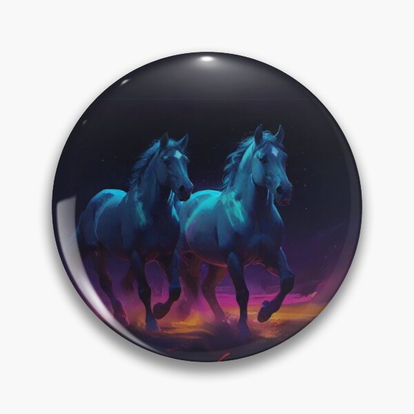 Item preview, Colourful Horses Art designed and sold by Obsidian Ink by Wilshire.